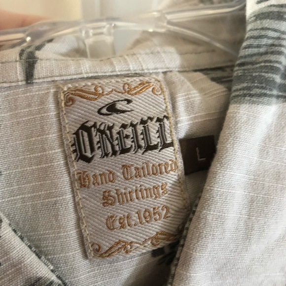 O’NEILL button up shirt mens L 💯cotton - Picture 7 of 8